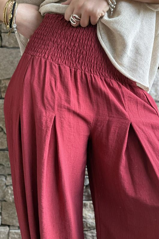 Basso Shirring Genie Pant Sangria